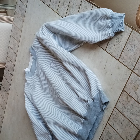 Vintage women's sweatshirt..brand- ROW G..sz Large..white/gray stripe - Picture 4 of 14